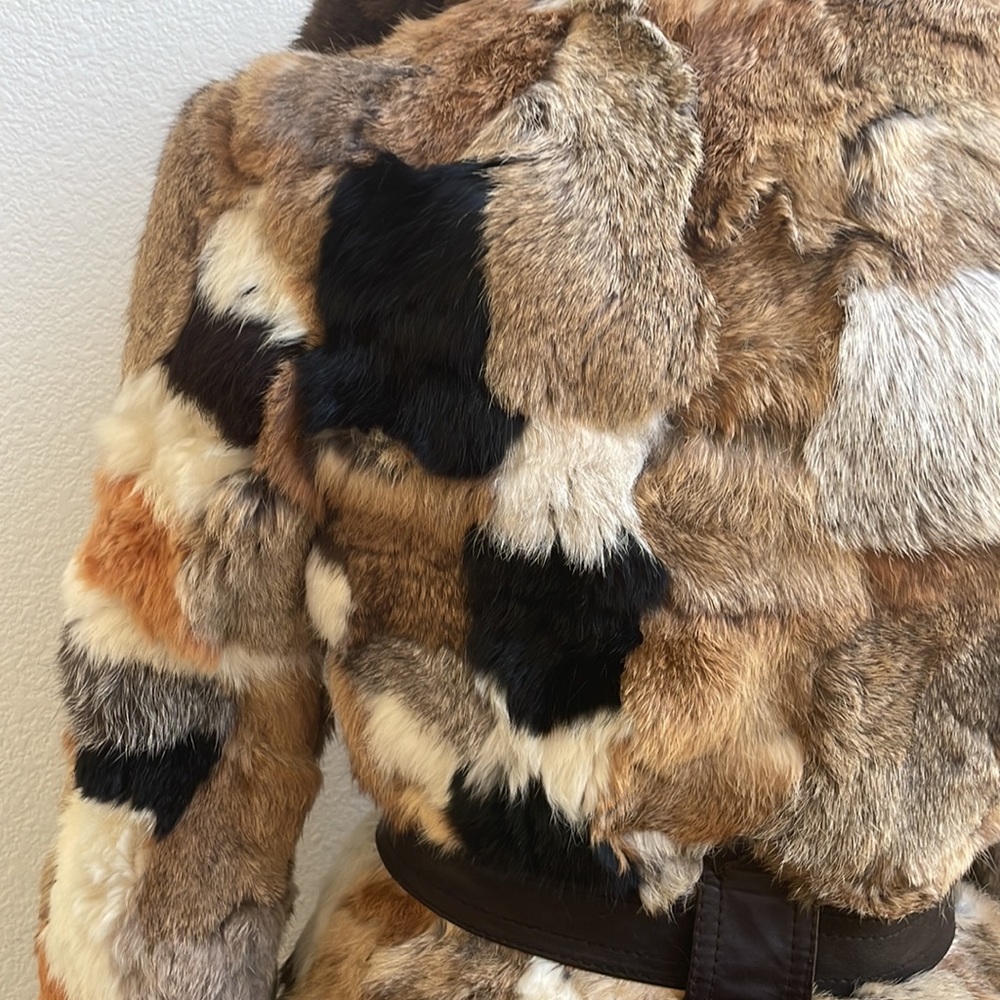 Amazing Patchwork Rabbit Fur Jacket - image 5